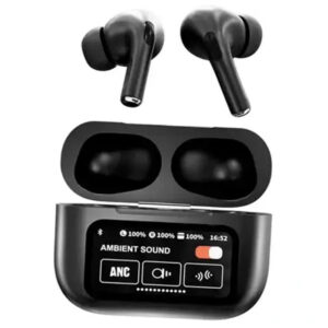 Écouteurs Bluetooth Black, écran couleur intelligent ENC, écran actif ANC