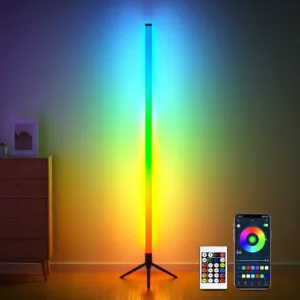 lampe d'ambiance LED sur pied RGB 360°